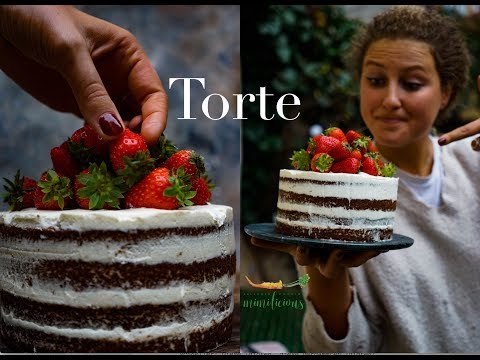 Saftige Schoko-Mascarpone-Sahne Torte mit Erdbeeren / Mimilicious Saftige Schoko-Mascarpone-Sahne Torte mit Erdbeeren / Mimilicious