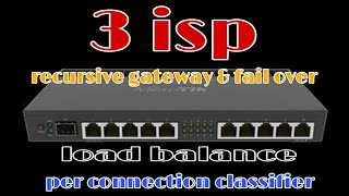 mikrotik 3 isp recursive gateway \u0026 fail over  load balancing