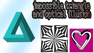 optical illusions||impossible triangle||twisted heart||digital art||ibispaint x||#shorts