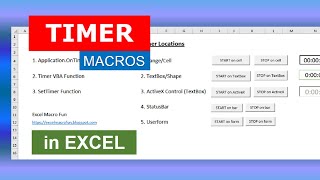 Timer Macros in Excel - All You Need to Know