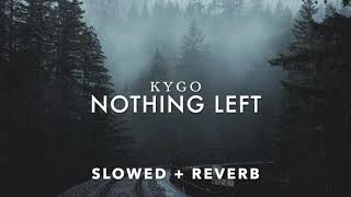 kygo - nothing left (slowed + reverb)