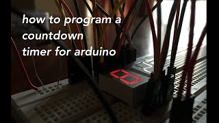how to program a countdown timer for arduino