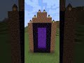 i Build $10 Vs $100000 Dollars Nether Portal In Minecraft - Minecraft House Build Short #2