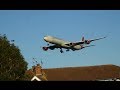 Virgin Atlantic A340-600 arrival into London Heathrow Airport