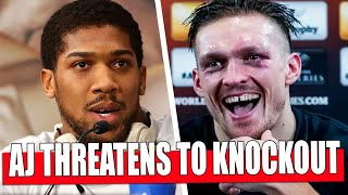 Anthony Joshua THREATENS TO KNOCKOUT Alexander Usyk IN A FIGHT / Tyson Fury TURNED TO Deontay Wilder