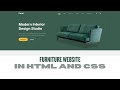 How to create a Furniture website in HTML CSS and Javascript | Source code