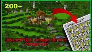 MAKING epic 😱 efficient 🤯 easiest 😳 and beautiful 😉 wheet🌾 farm in Minecraft bedrock