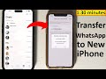 How to transfer WhatsApp from iPhone to iPhone