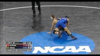 2016 NCAA 125 Quarterfinal Terao AMERICAN v Schram STAN