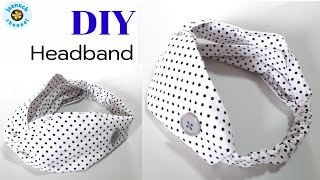 Headband Make Tutorial Diy Hair Band ผ้าคาดผมง่ายๆ เก๋ไก๋ ใส่กระดุม ใช้คู่หน้ากากผ้า ไม่เจ็บหู!!