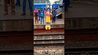 Beautiful Girl In Railway stations ❤️.#beautiful #girl #railway #train #travel #shorts #ytshorts