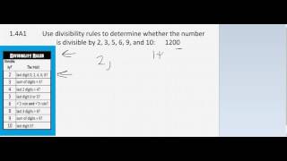 1.4A1  Divisibility Rules