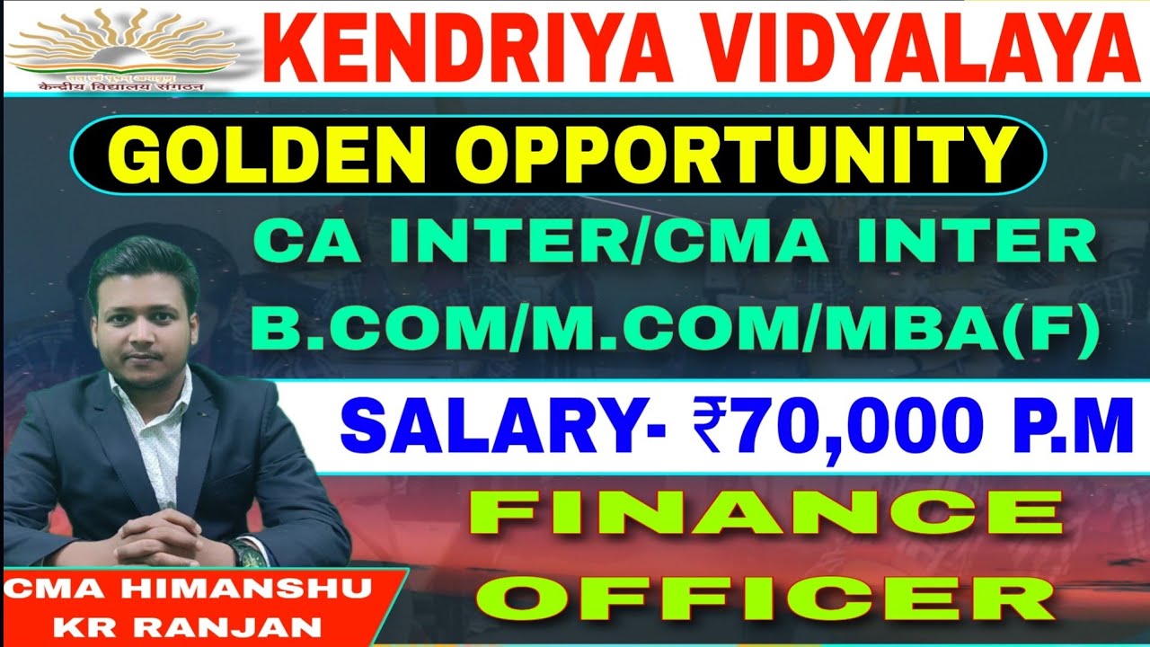 KVS | B.COM | M.COM | CA INTER | CMA INTER | MBA | JOBS | FINANCE ...