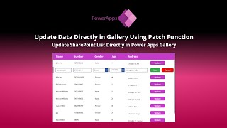 Power Apps: Update Data Directly in Gallery Using Patch