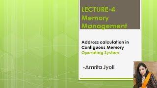 Lecture 4: #contiguous memory#address translation#memory management#operating system