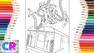 Spiderman vs Dr Octopus Coloring Pages,Spiderman vs Villain,Drawing of Superhero