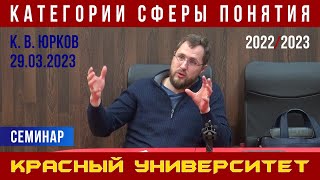 Категории сферы понятия. Красный университет. К. В. Юрков. 29.03.2023.