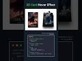 3D hover effect #css #hovereffects