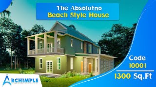 Beautiful 4 Bedroom Beach Style House 2850 sq. ft. | 3D Architectural Visualization | Archimple LLC