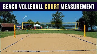 beach volleyball court measurement / beach volleyball court size | beach volleyball court marking