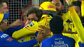MS Dhoni crying after lifting Ravindra Jadeja when CSK won the IPL 2023 Final in last over | IPL