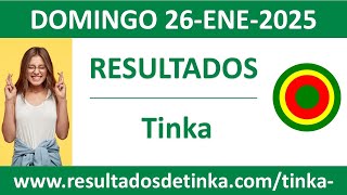 Resultado del sorteo Tinka del domingo 26 de enero de 2025