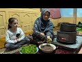 Organic Mountain Village Life  | Cooking Organic  Food in Traditional Winter Room |