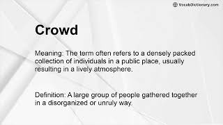 Crowd Meaning