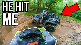 KYLE RAN INTO ME WITH HIS CAN-AM! Crazy DRIFTING!