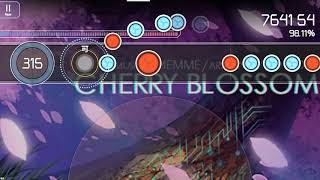 Malody taiko gameplay : Cherry Blossom Extreme lvl.23 by Howard_Y FC