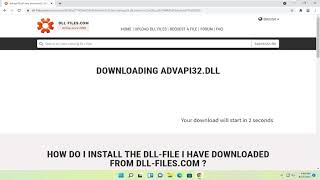 Advapi32.Dll Missing Fixed the Program Can’t Start Because Dll Missing x64 Bit