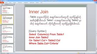 Microsoft Access Database Tutorial Part IV (sql inner join)