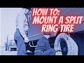 How To Mount a Tire on a Vintage Truck Split Ring Rim! Two Piece Wheel Shenanigans...