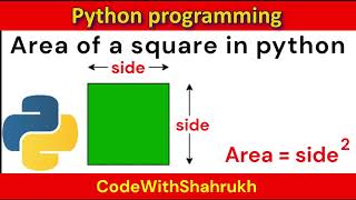 area of a square in python.
