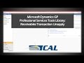 Dynamics GP Professional Services Tools Library: Receivables Transaction Unapply