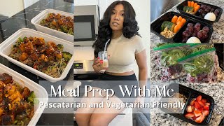MEAL PREP W/ ME || Pescatarian and Vegetarian Friendly Recipes || High Protein Snack Boxes