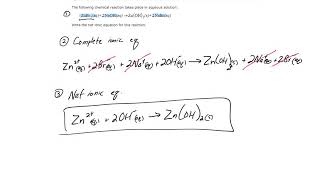 ALEKS - Writing net ionic equations (Example 2)