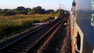 Nagpur to Hyderabad Train approaching Kazipet | Awesome Sunset