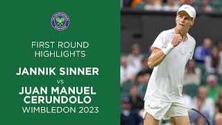 Sinner's Dominant Win | Jannik Sinner vs Juan Manuel Cerundolo | Match Highlights | Wimbledon 2023