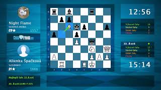 Analýza šachovej hry: Alienka Špačková - Night Flame, 1-0 (od ChessFriends.com)