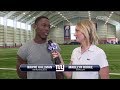 Wayne Gallman Getting Acclimated With Pro Football at the New York Giants Camp | MSG Networks