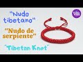 💜Pulsera nudo de SERPIENTE Roja / Técnica FÁCIL / PASO a PASO y bien explicado / TIBETAN knot.