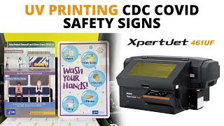 UV Printed CDC Covid Safety Signs | Mutoh XpertJet 461UF