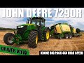 JOHN DEERE 7290R & Krone BIG PACK 4x4 High Speed | GoPro/driver view