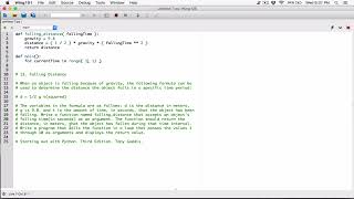 5.13. (Part 1) Falling Distance - Python