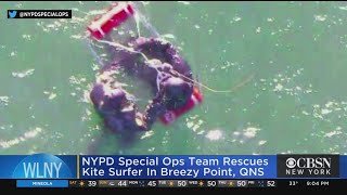 NYPD Saves Stranded Kite Surfer