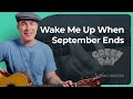 Wake Me Up When September Ends by Green Day | Guitar Lesson (with the SOLO)