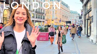 London Walk, Bustling Central London Streets, London City Walking Tour. 4K HDR