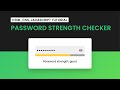 Password Strength Checker | HTML, CSS and Javascript