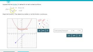 Graphing a Piecewise Function on ALEKS type 3